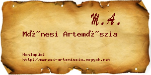 Ménesi Artemíszia névjegykártya